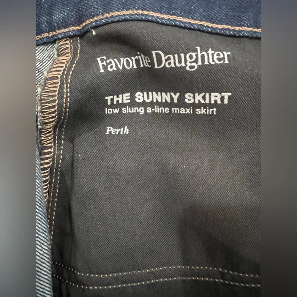 FAVORITE DAUGHTER The Sunny Low Slung A line Maxi Denim Skirt Size 26 NWT
